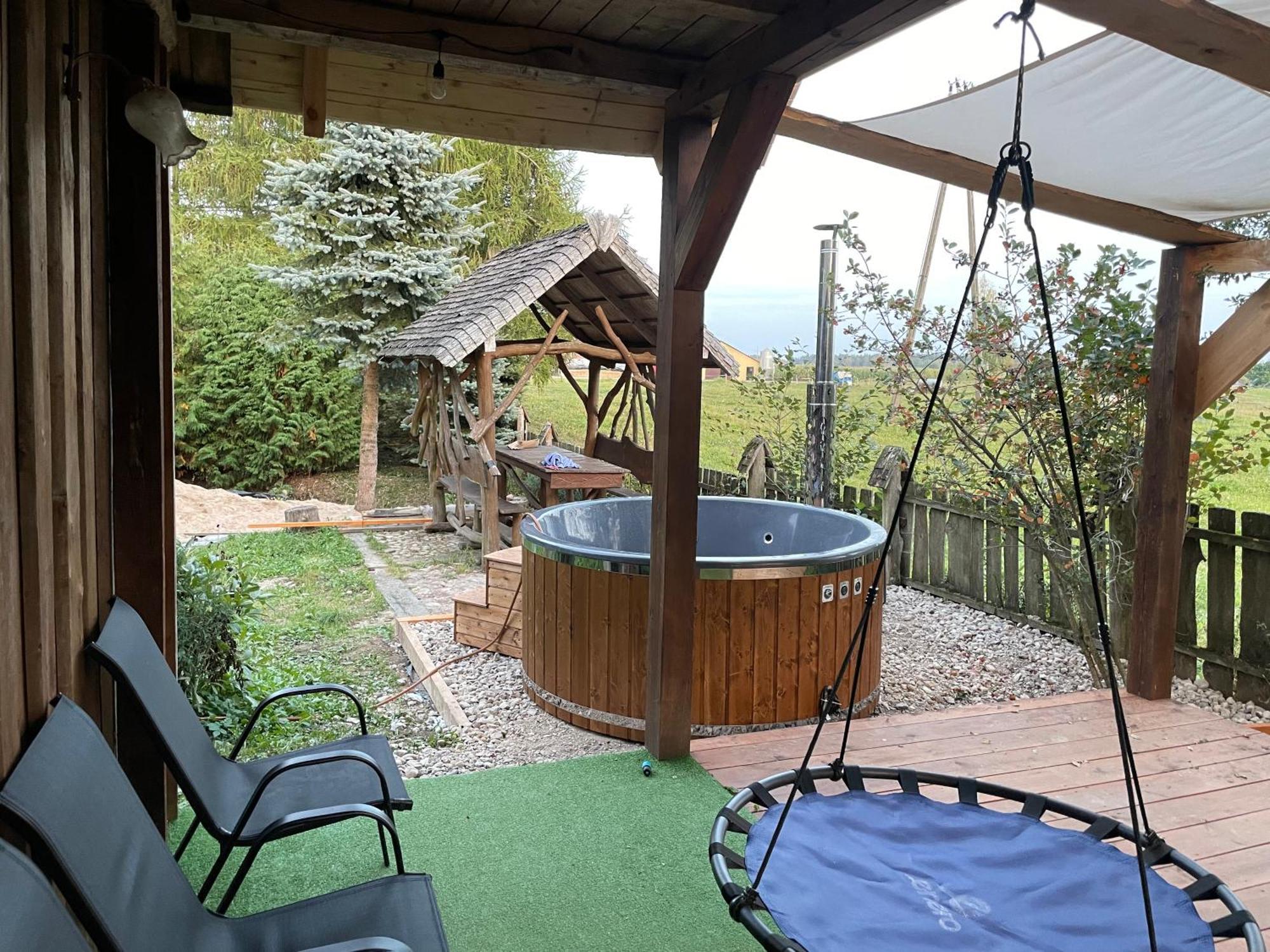 Dom Z Sauna - Lugiele Dzierwiany Exterior photo