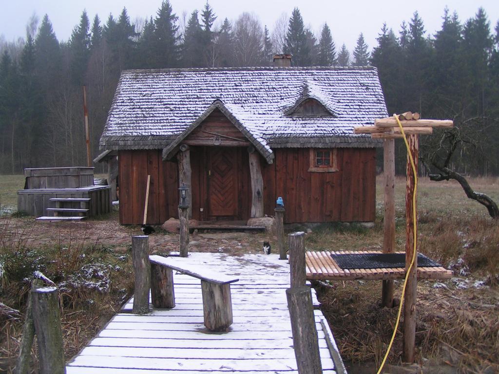 Dom Z Sauna - Lugiele Dzierwiany Exterior photo